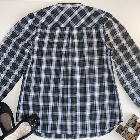 J. CREW Plaid Embellished Long Sleeve Blouse - Picture 7 of 8